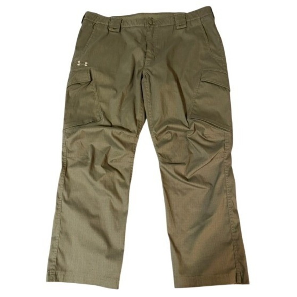 Under Armour Cargo Pants Mens 42x30 Green Tactical Ripstop Straight Leg Pockets